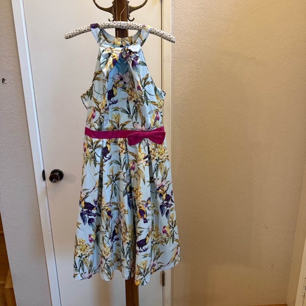 Lindy Bop Light‎ Blue Floral Dress